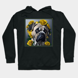 Boston Terrier yellow roses Hoodie